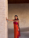 Nerea Naranja y Rojo | Vestido