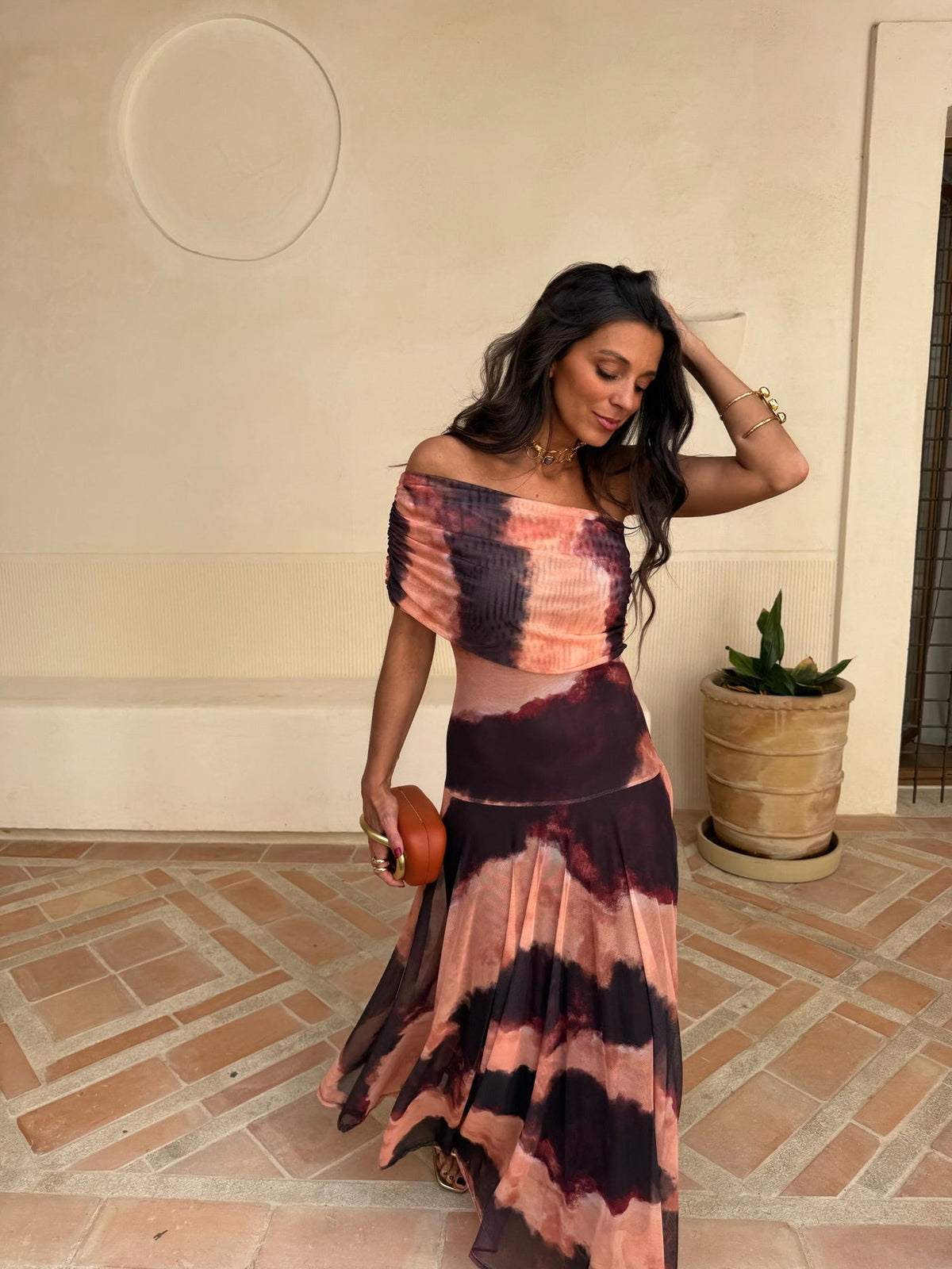 Toledo Naranja y Marrón | Vestido