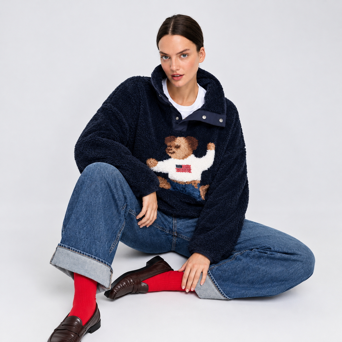 Teddy Fleece Polo