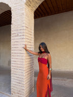 Nerea Naranja y Rojo | Vestido