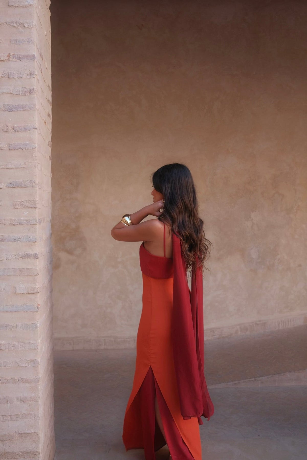 Nerea Naranja y Rojo | Vestido