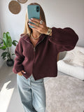Zip Cardigan - Burgundy