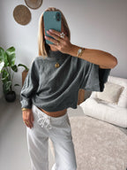Flowy Sleeve Knit - Grey