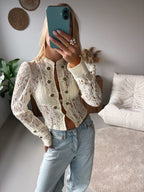 Lace Blouse with Buttons
