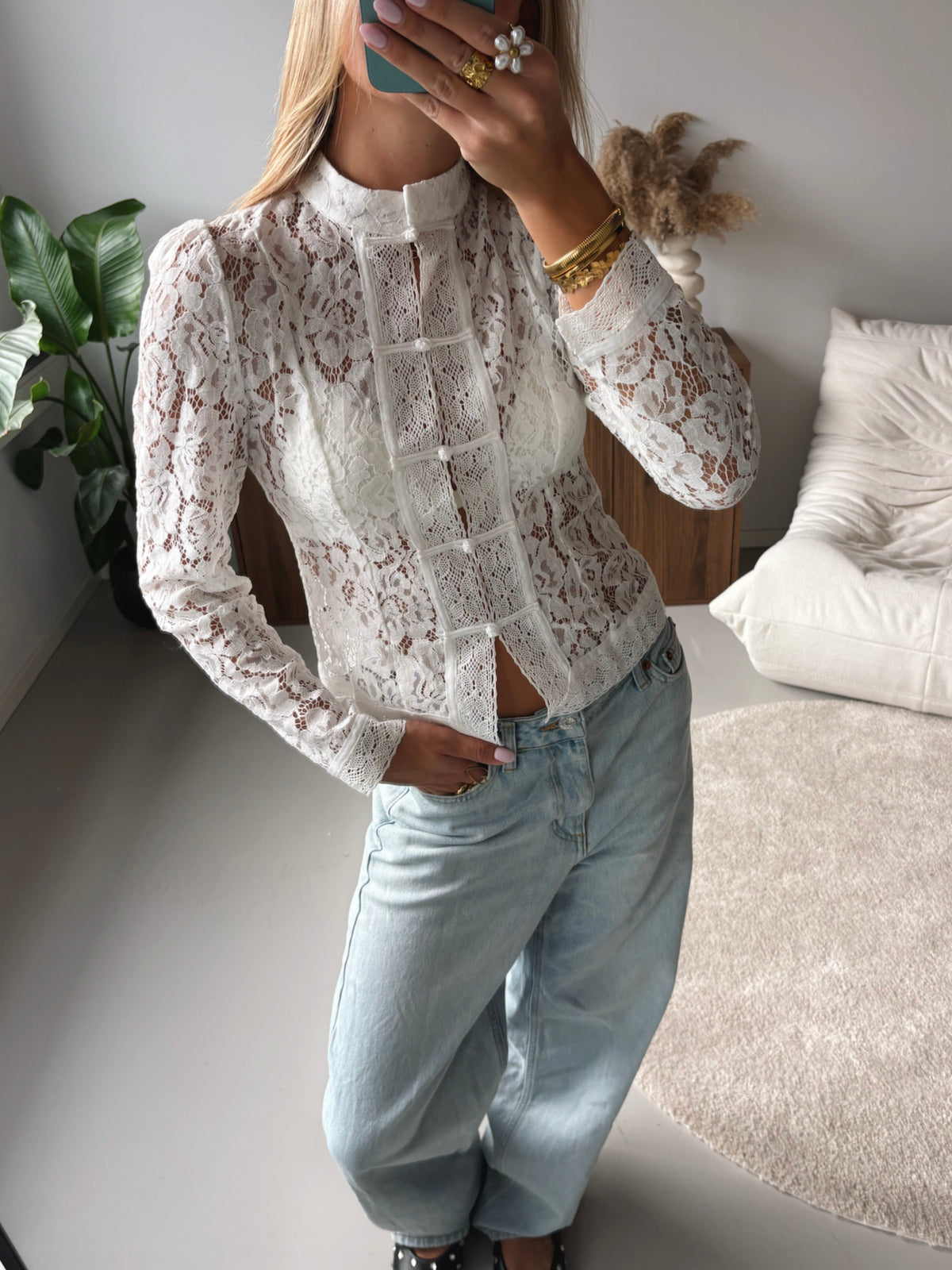 Dream Lace Blouse - White