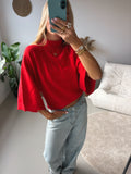 Flowy Sleeve Knit - Red