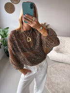 Midnight Sparkle Top - Brown