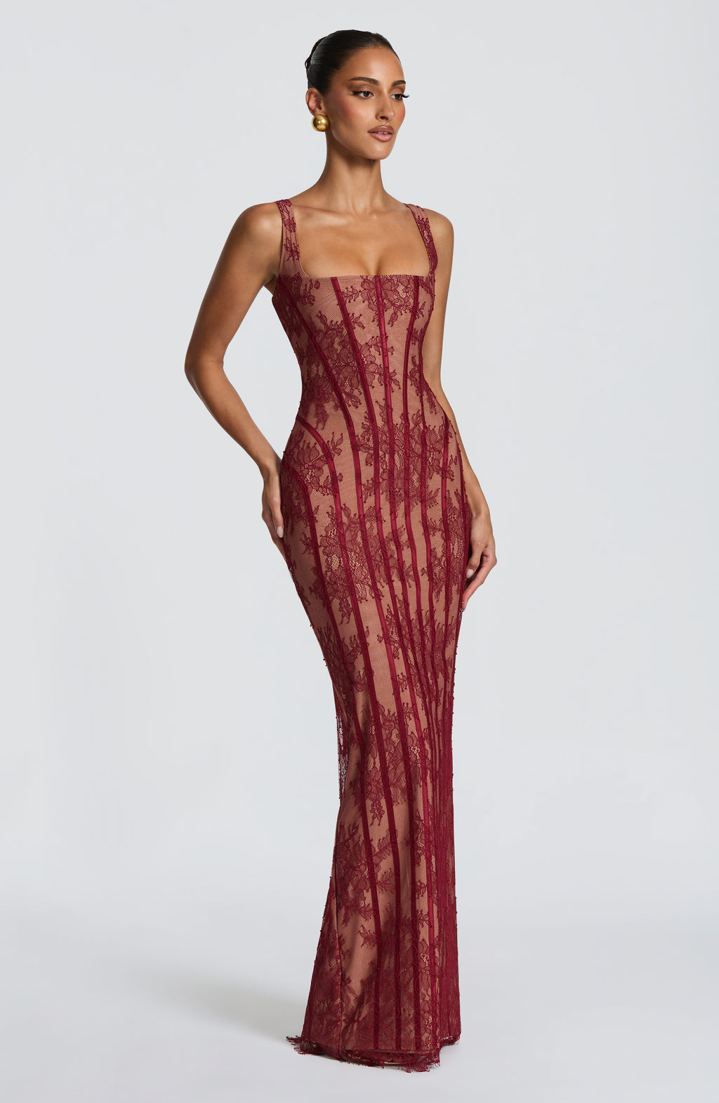 Polina | Vestido Burdeos