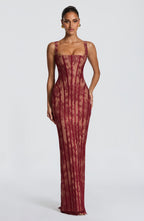 Polina | Vestido Burdeos