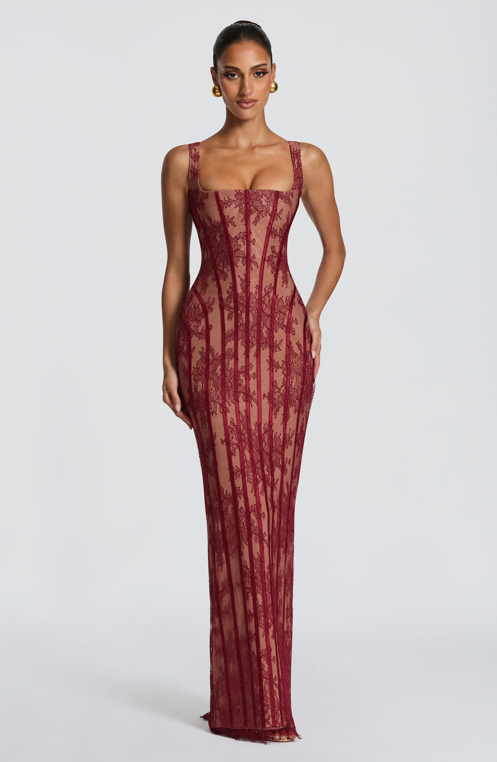 Polina | Vestido Burdeos