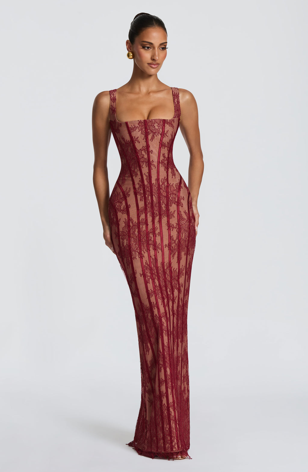 Polina | Vestido Burdeos