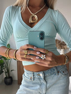 Soft Sculpt Top - Turquoise