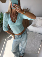 Soft Sculpt Top - Turquoise