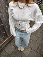 Wide-Sleeve Top - White