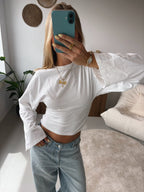 Wide-Sleeve Top - White