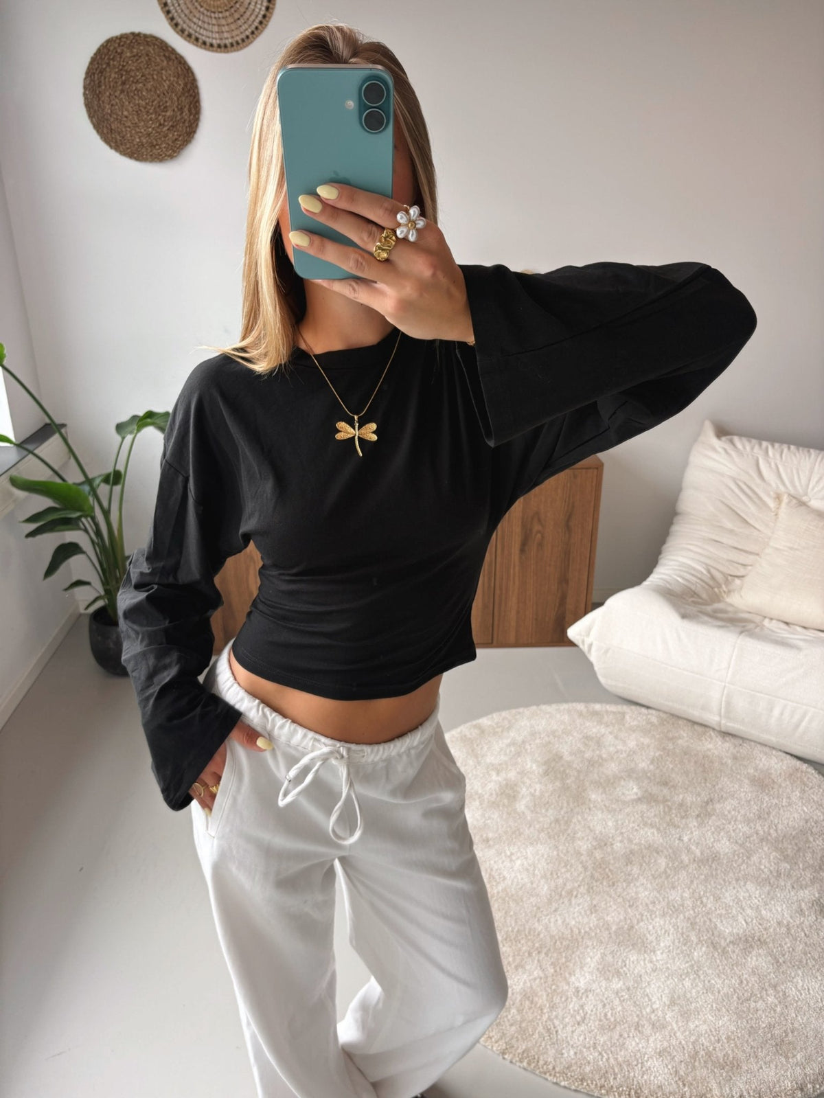 Wide-Sleeve Top - Black