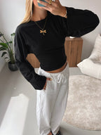 Wide-Sleeve Top - Black